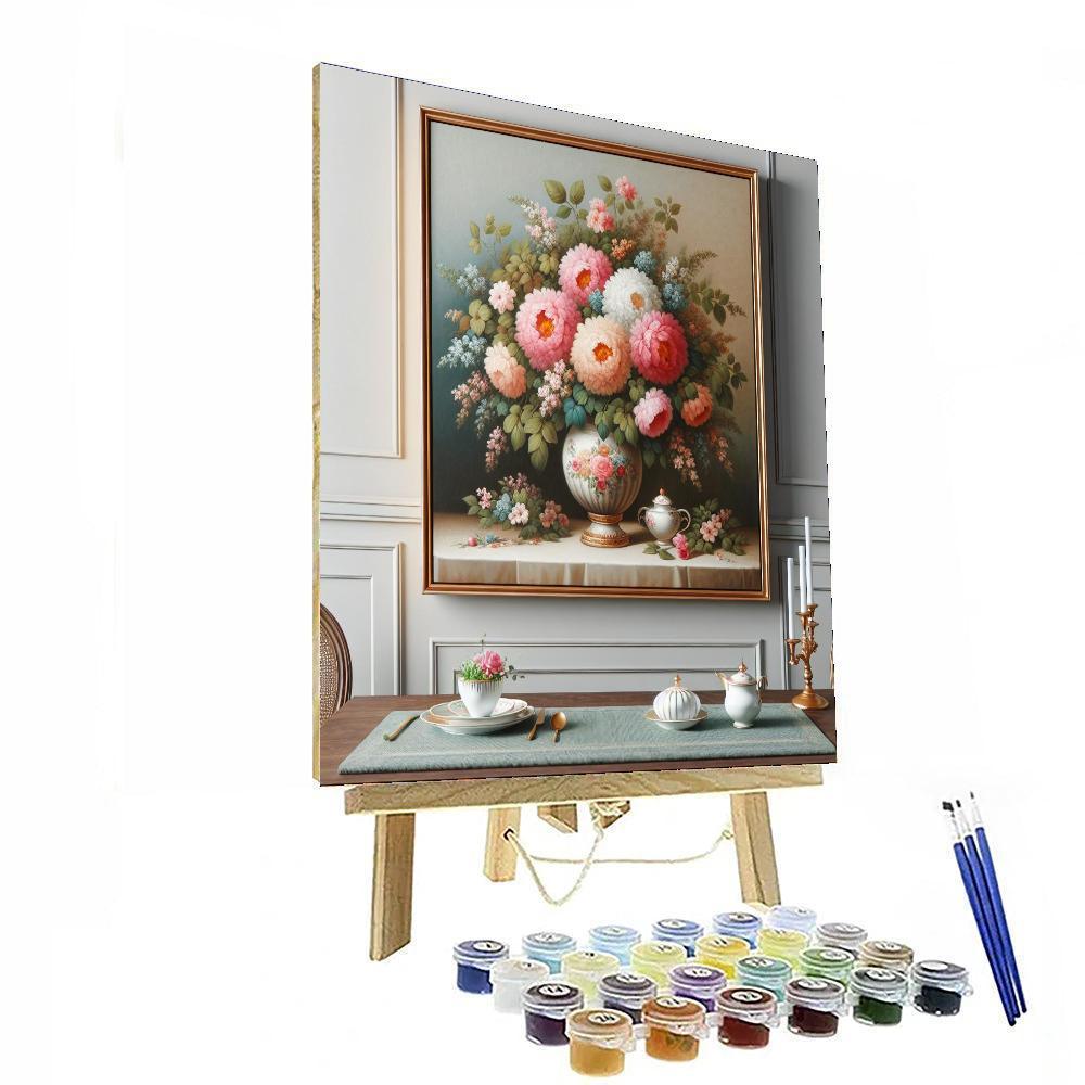 Vintage Floral Still Life Paint By Color