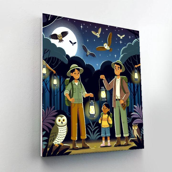 Jungle Nocturnal Adventure Painting By Numbers Kit