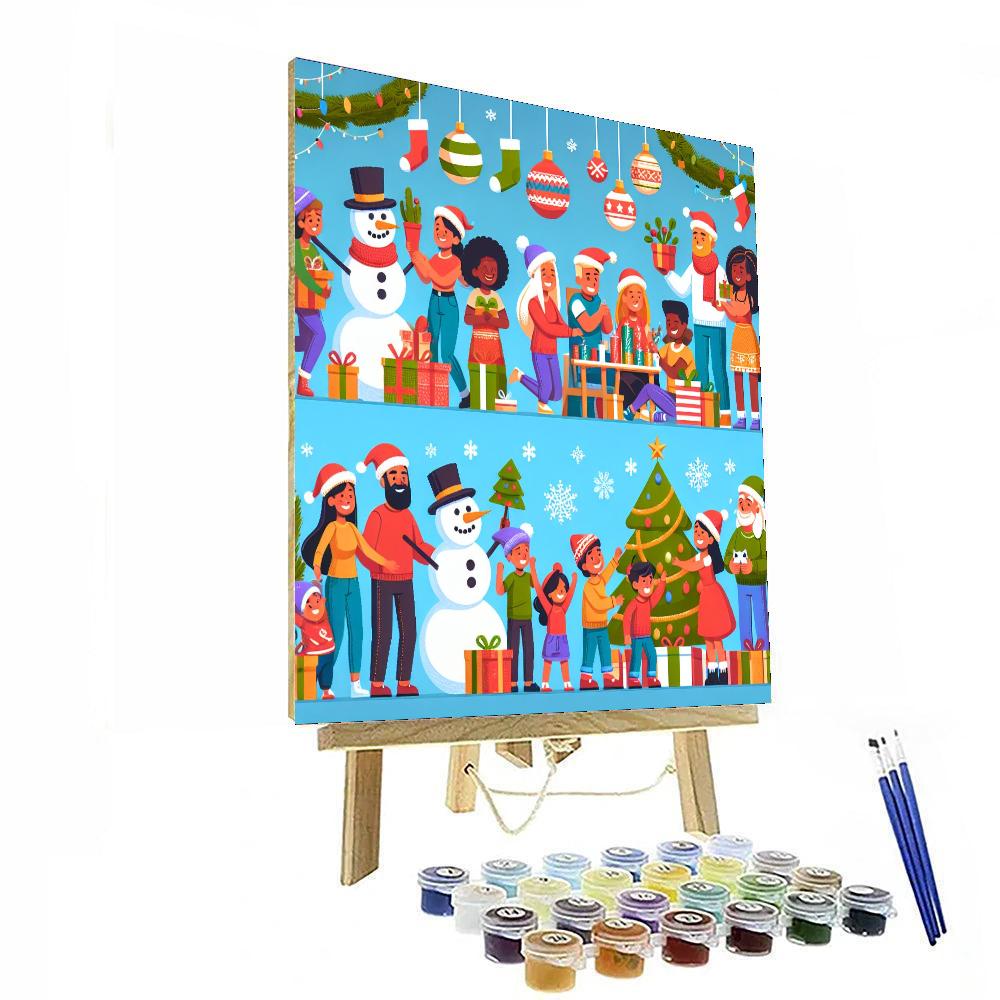 Jolly Holiday Adventures Paint By Numbers Art
