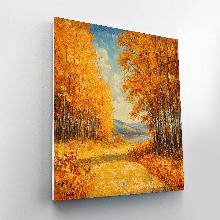 Claude Monet Inspired Fantasy Of Autumn Leaves  Paint By Color