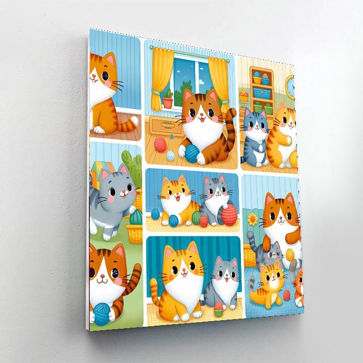 Funky Felines Number Painting