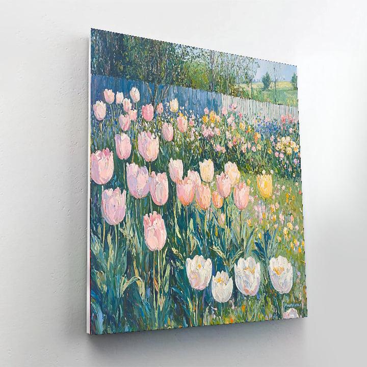 Camille Pissarro Inspired Serene Spring Blossoms  Number Painting