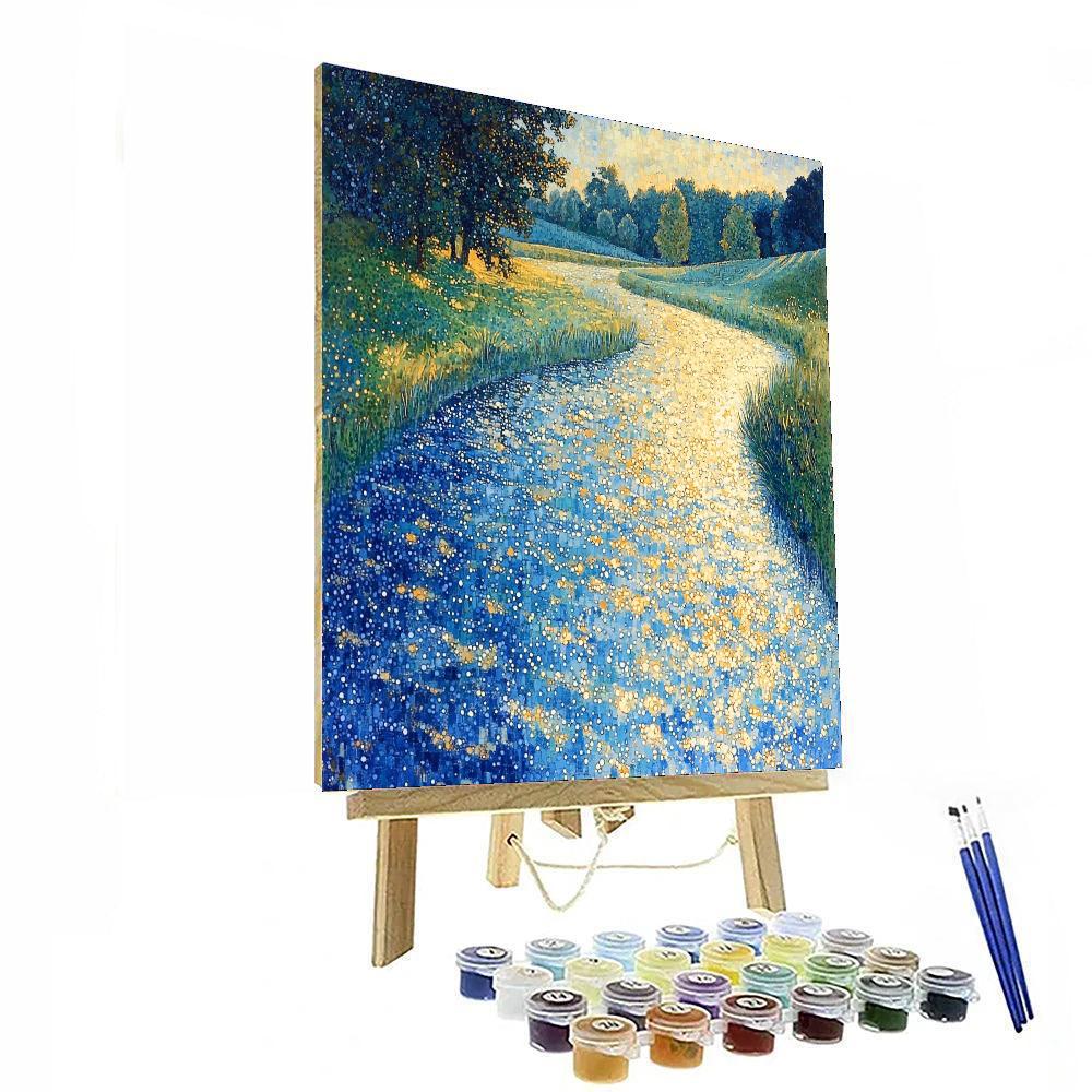 Georges Seurat Inspired Whirling Waters  Paint By Number