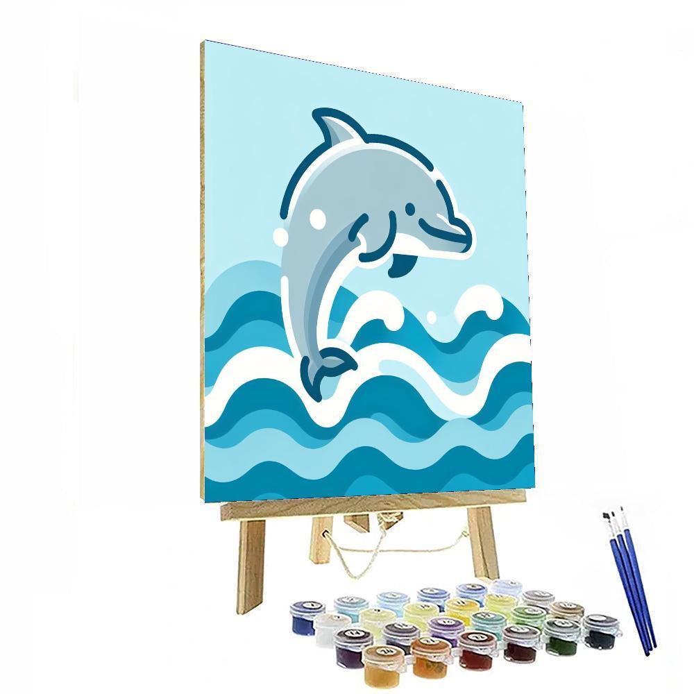 Dashing Dolphin Dive Paint By Color