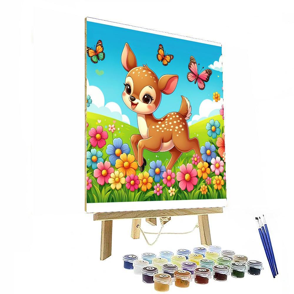 Frolicsome Fawns Paint By Numbers