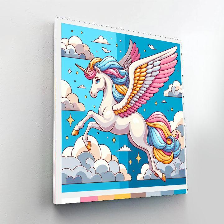 Magical Pegasus Skies Paint By Color