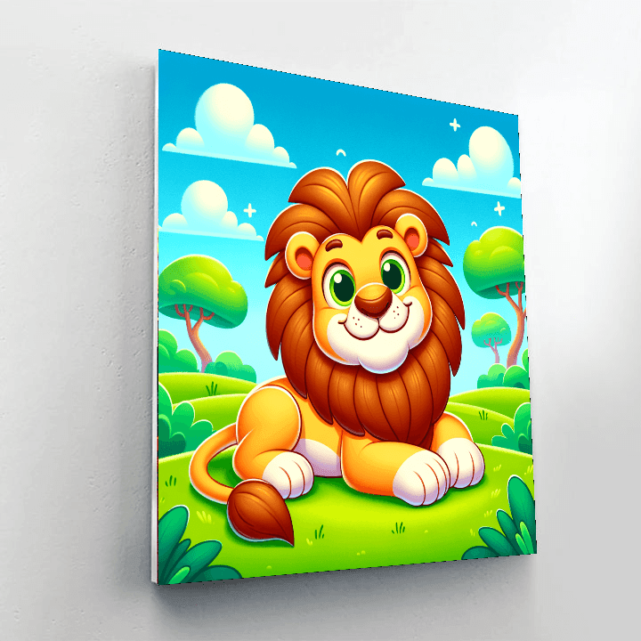 Safari Adventure With Happy Lion Paint By Color