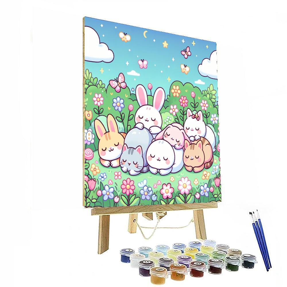 Dreamy Sleepy Animals Numbered Painting Kits