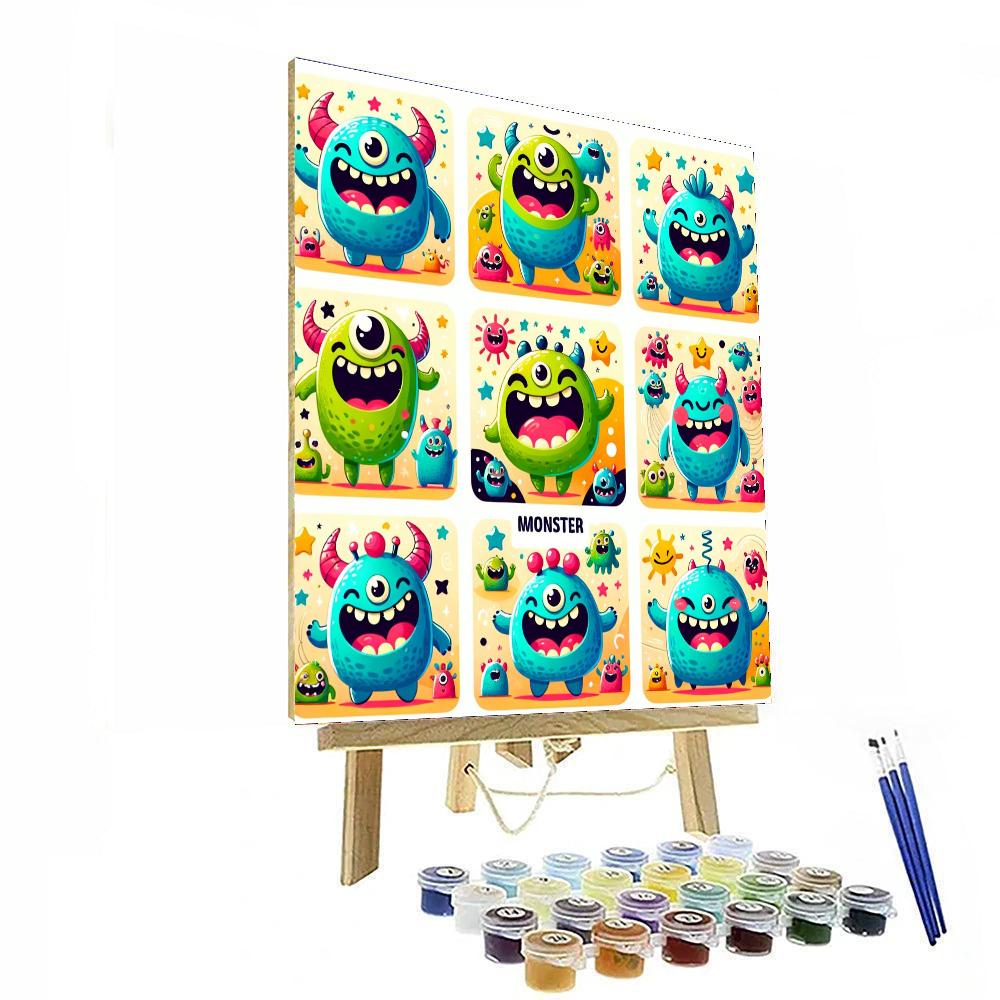 Merry Mini Monsters Numbered Painting Kits