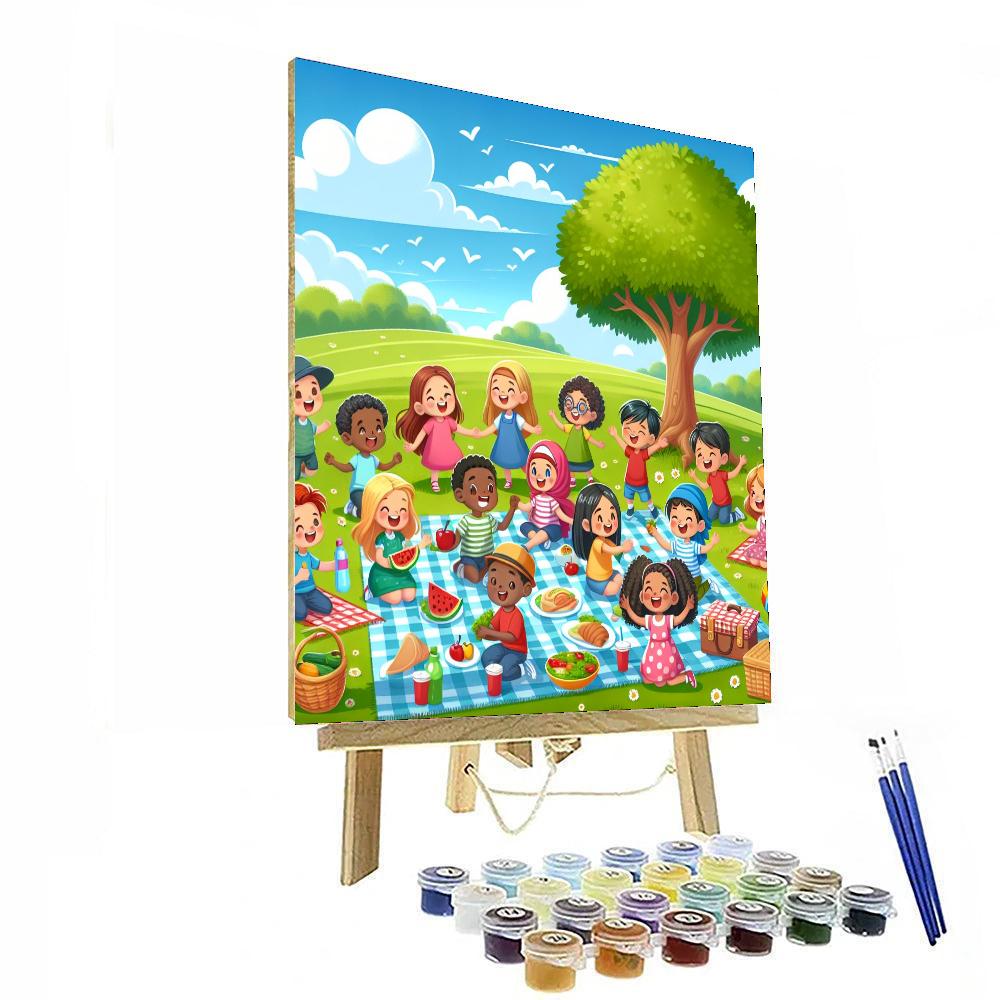 Sunshine Picnic Party DIY Paint By Numbers
