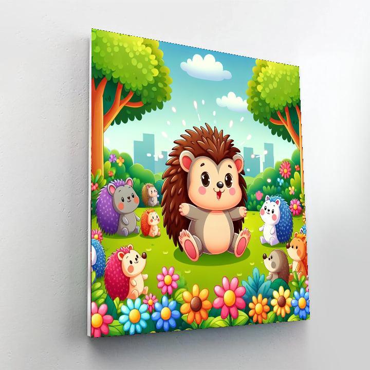 Happy Hedgehog Day Paint By Numbers Art
