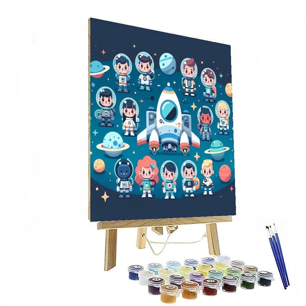 Courageous Space Heroes Paint By Number