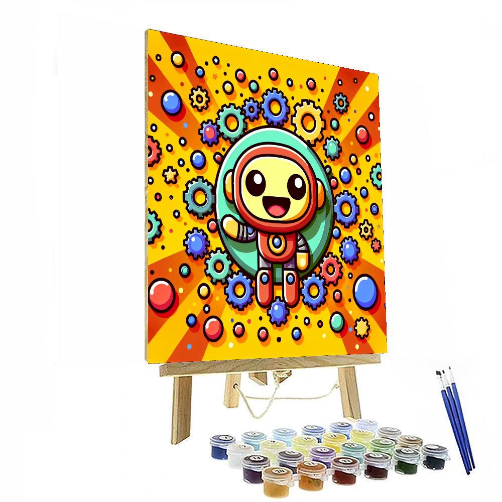 Excited Robot Paint By Numbers Kits