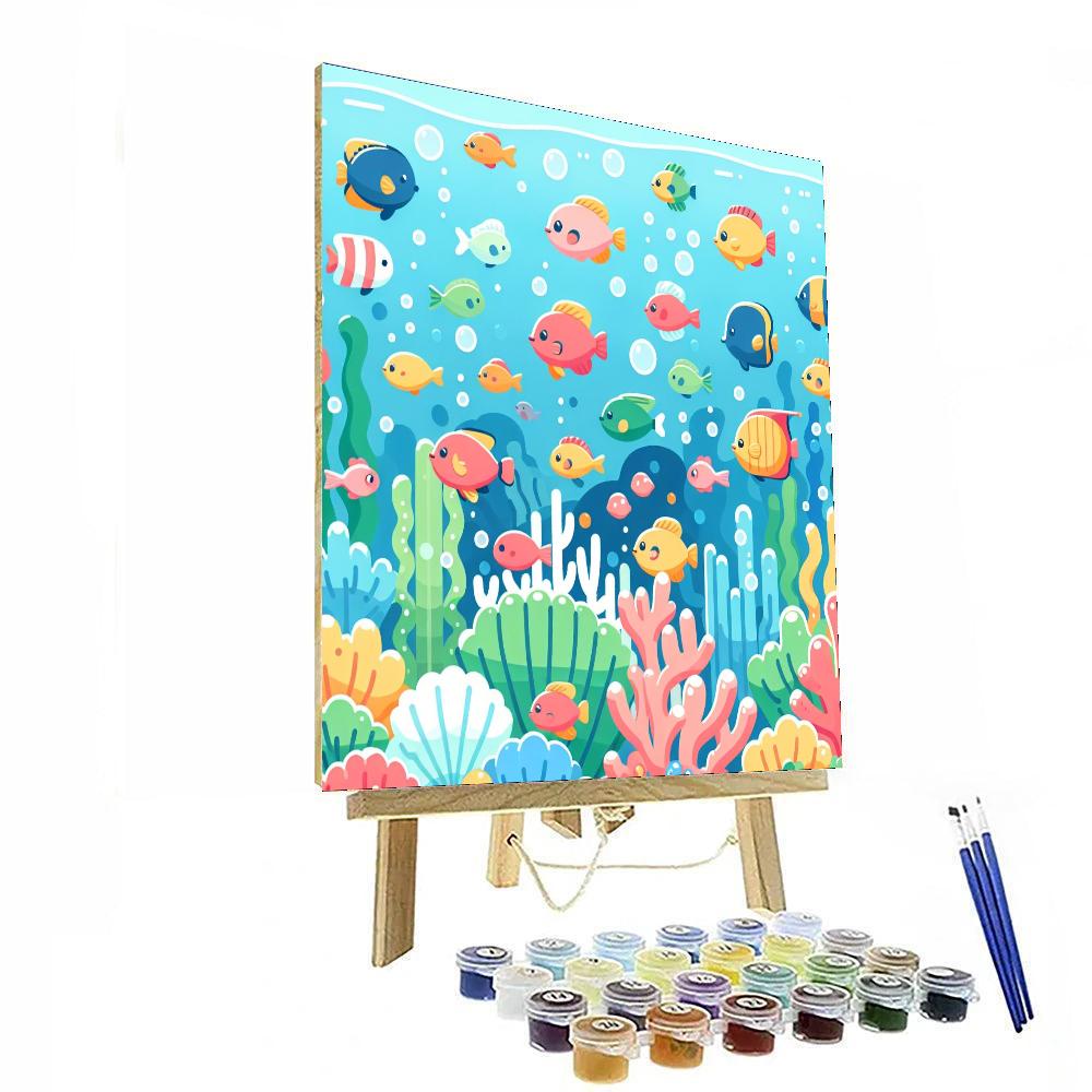 Tropical Fish Frenzy Numbered Painting Kits