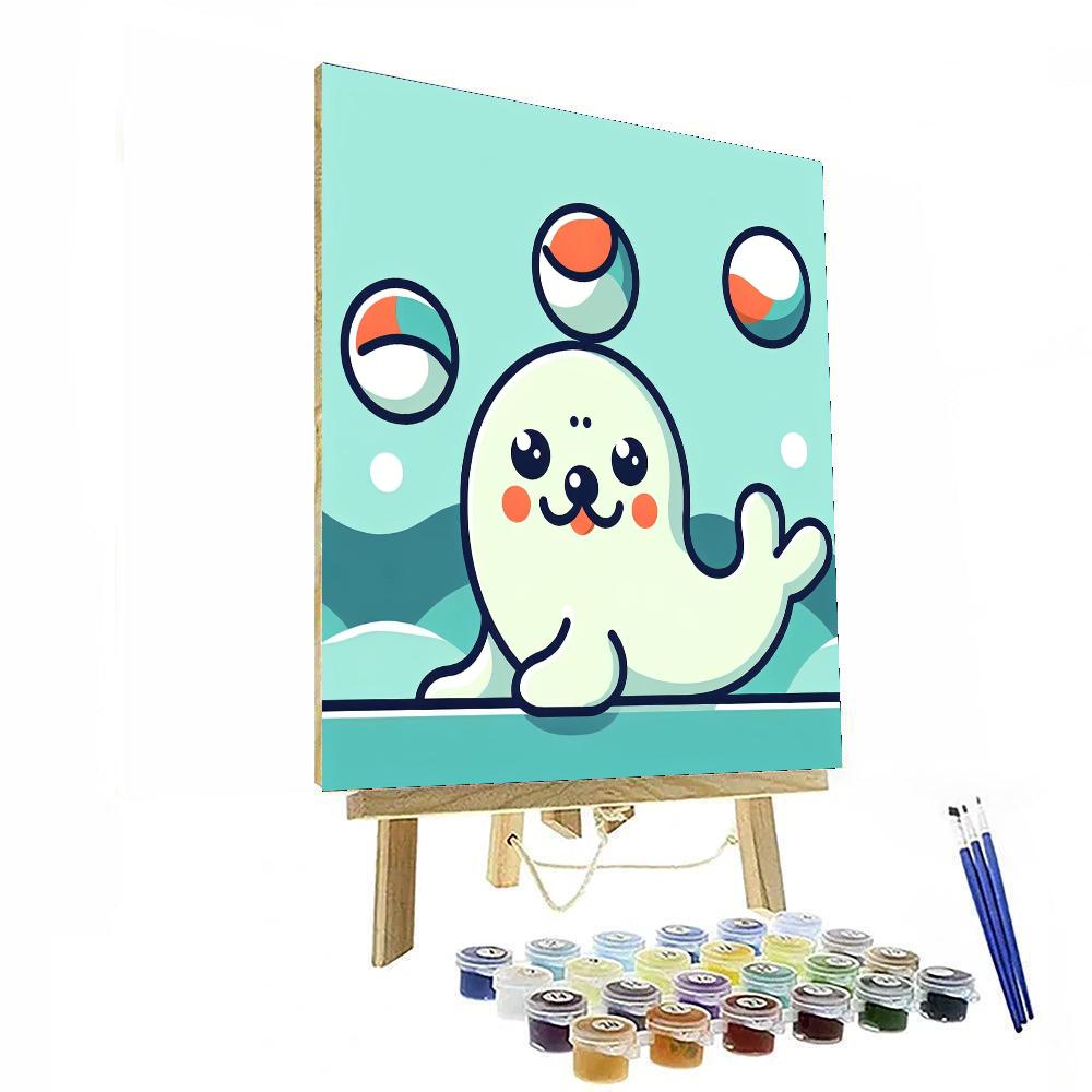 Juggling Seal Number Painting