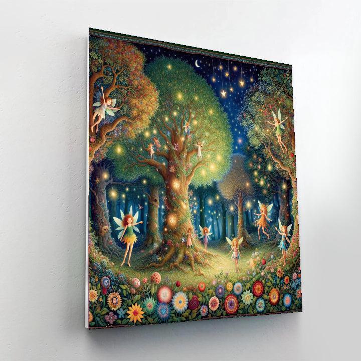 Whimsical Fairy Forest For Kids Numbered Painting Kits