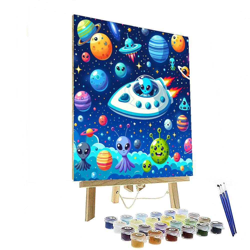 Doodle Galaxy Adventure Number Painting