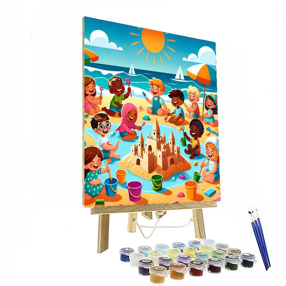 Happy Beach Day Paint By Numbers