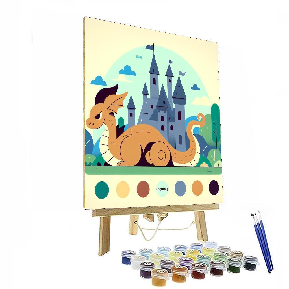 Friendly Dragon's Castle Quest Paint By Number