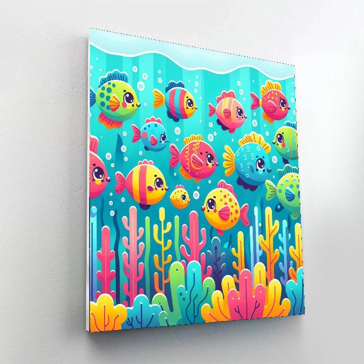 Rainbow Fish Parade Numbered Painting Kits