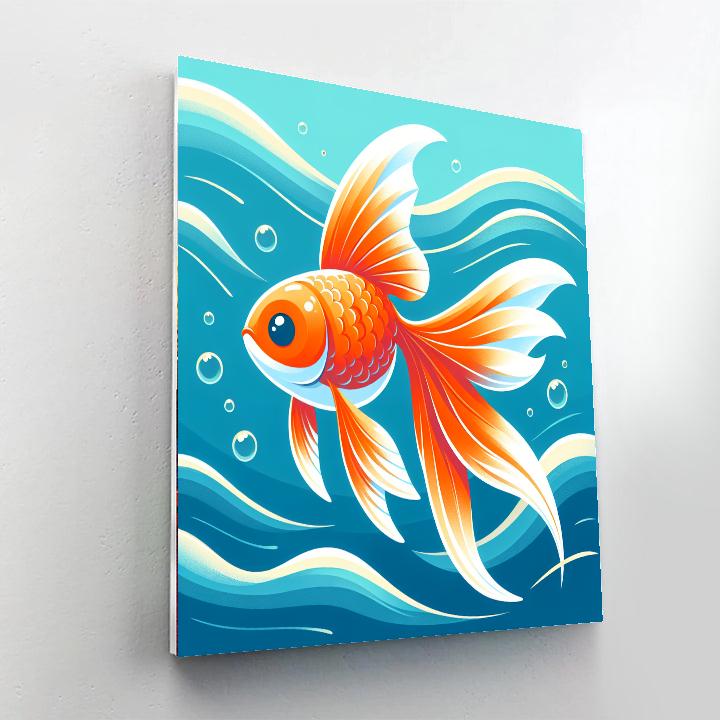 Gleaming Goldfish Paint By Number