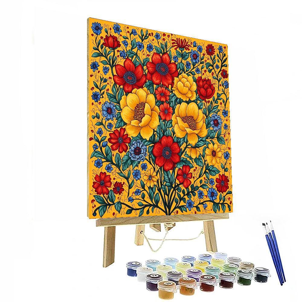 Frida Kahlo Inspired Emotions In Bloom  Paint By Color