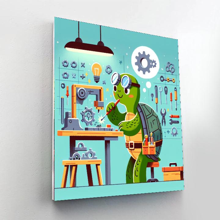 Inventive Engineer Turtle Number Painting