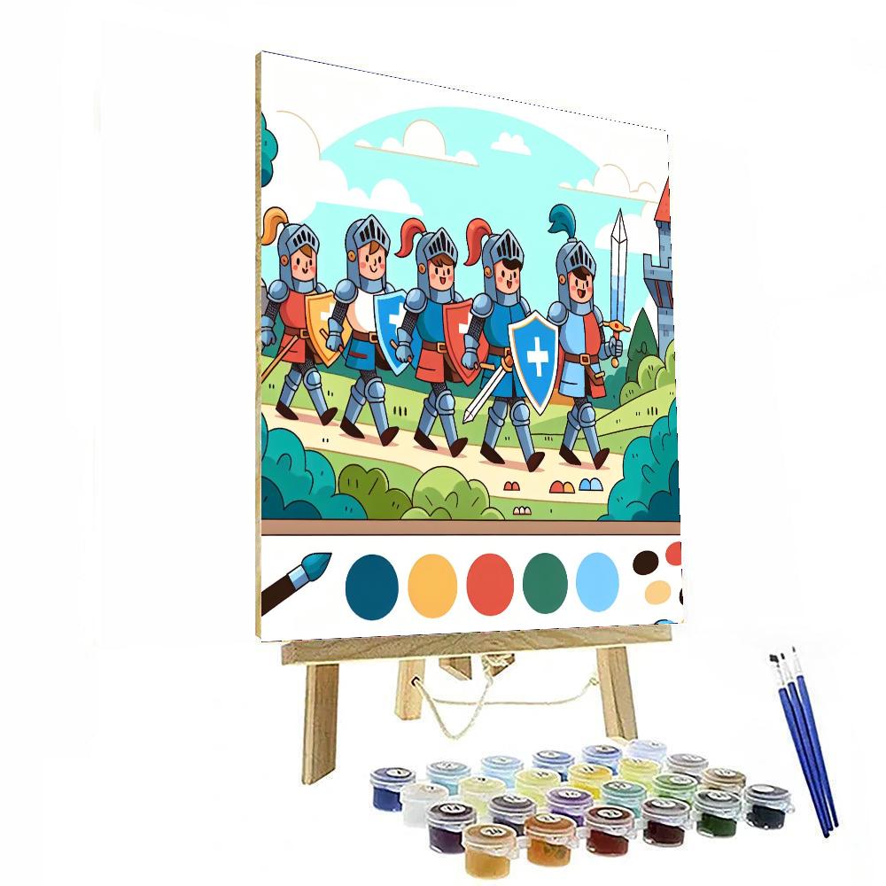 Knight's Quest For The Grail Paint By Numbers Art