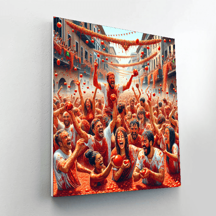 The La Tomatina Festival Paint By Color