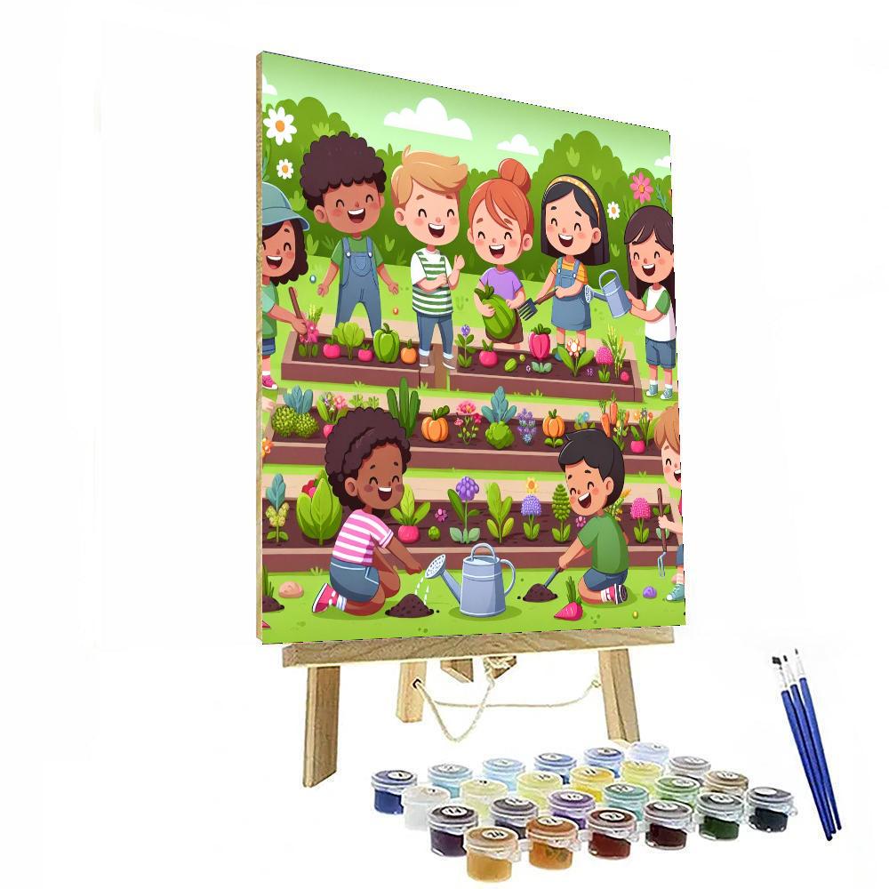Caring Kids Community Garden Paint By Numbers Art