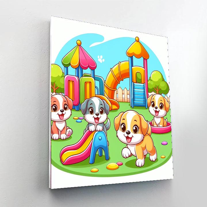 Puppy Pals Playground Number Painting