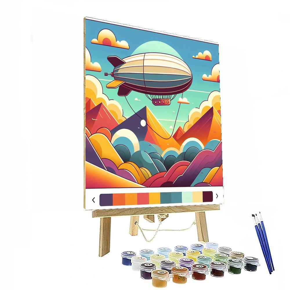 Adventurous Airship Adventure Paint By Number