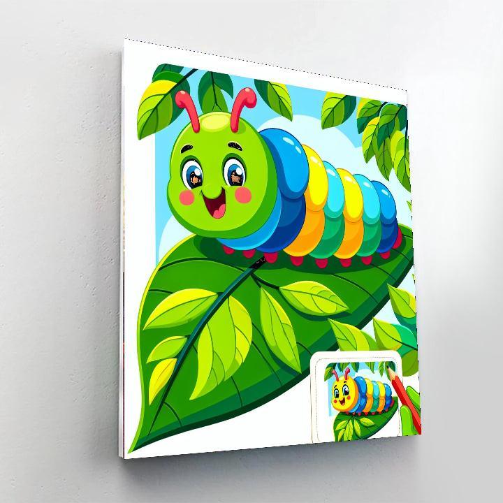Joyful Caterpillar DIY Paint By Numbers