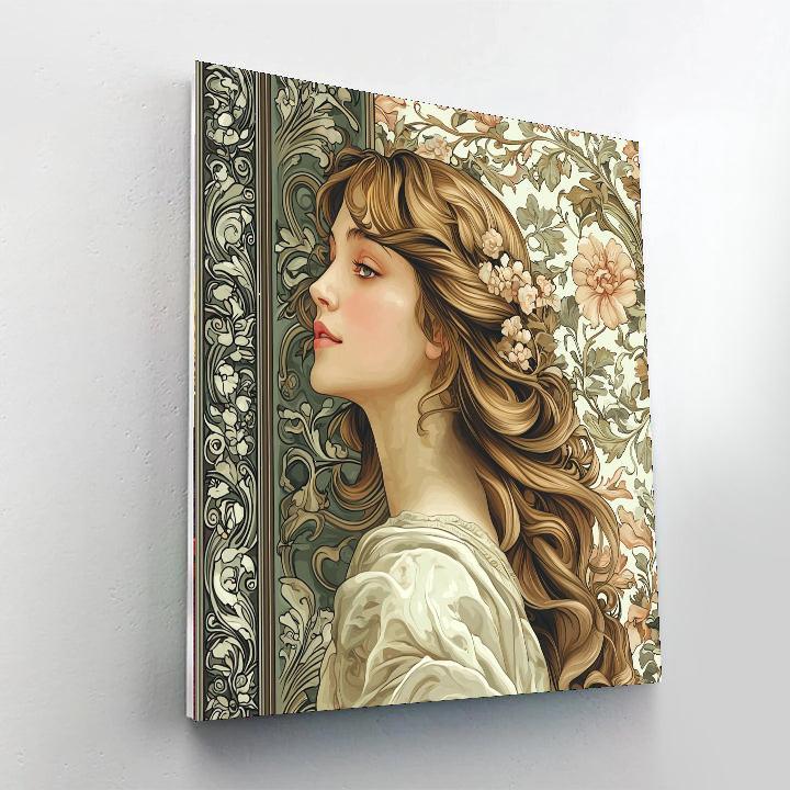 Alphonse Mucha Inspired Ornate Dreamscape  Painting Number Kit