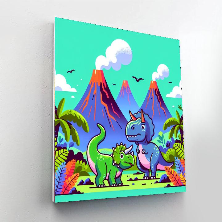 Dinosaur Roar Land Painting Number Kit