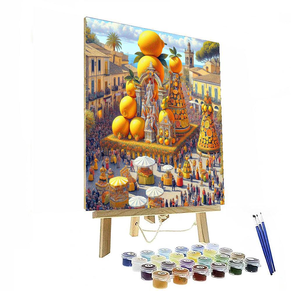 Lemon Festival - Menton, France Painting Number Kit