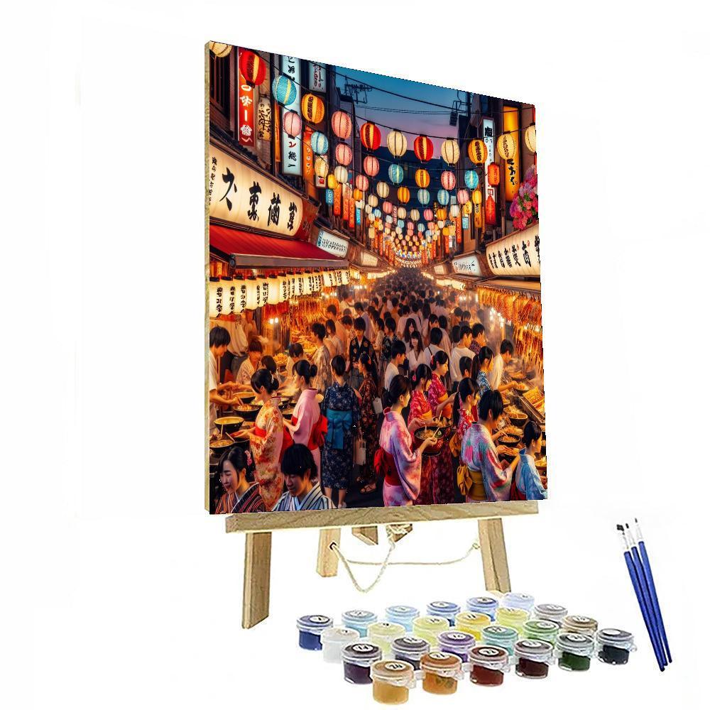 Gion Yatai Festival - Fukuoka Painting By Numbers Kit