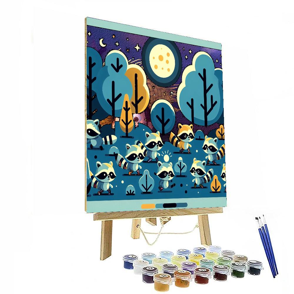 Raccoon Riddle Quest Paint By Numbers