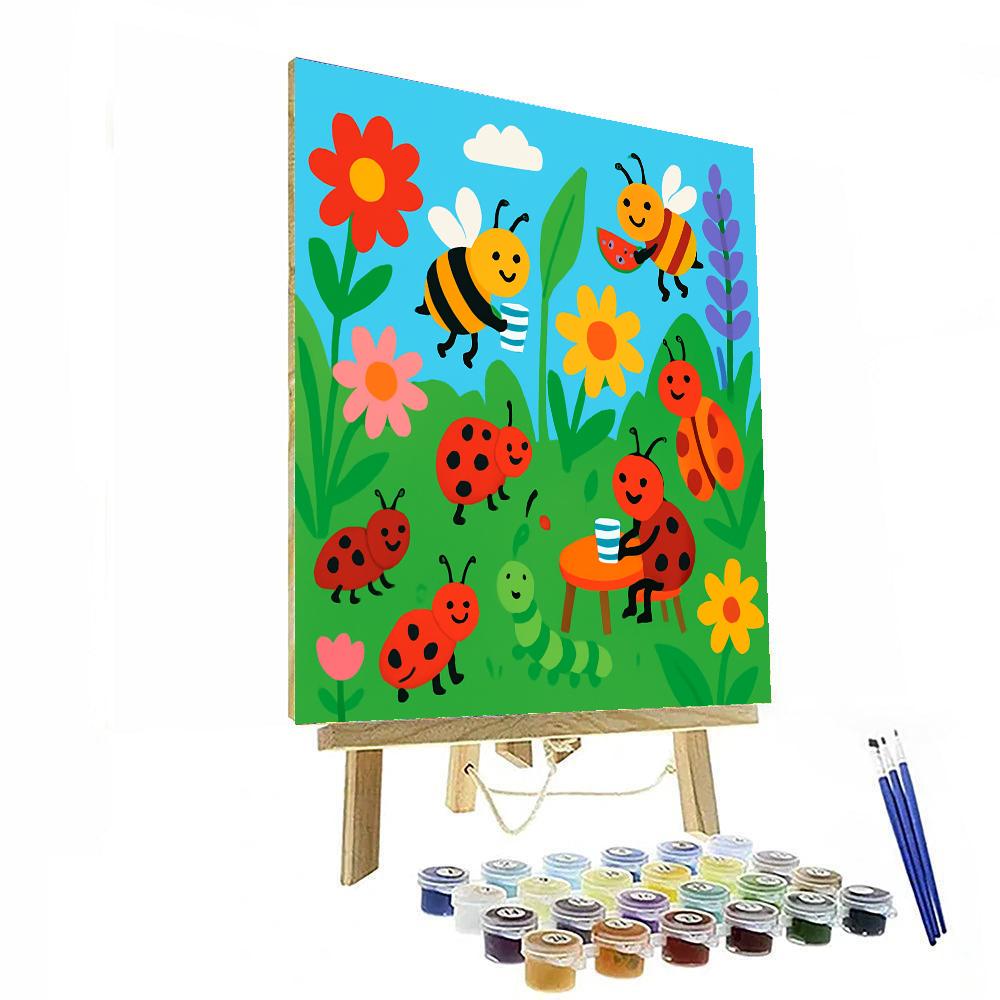 Buzzy Bee Garden Party DIY Paint By Numbers