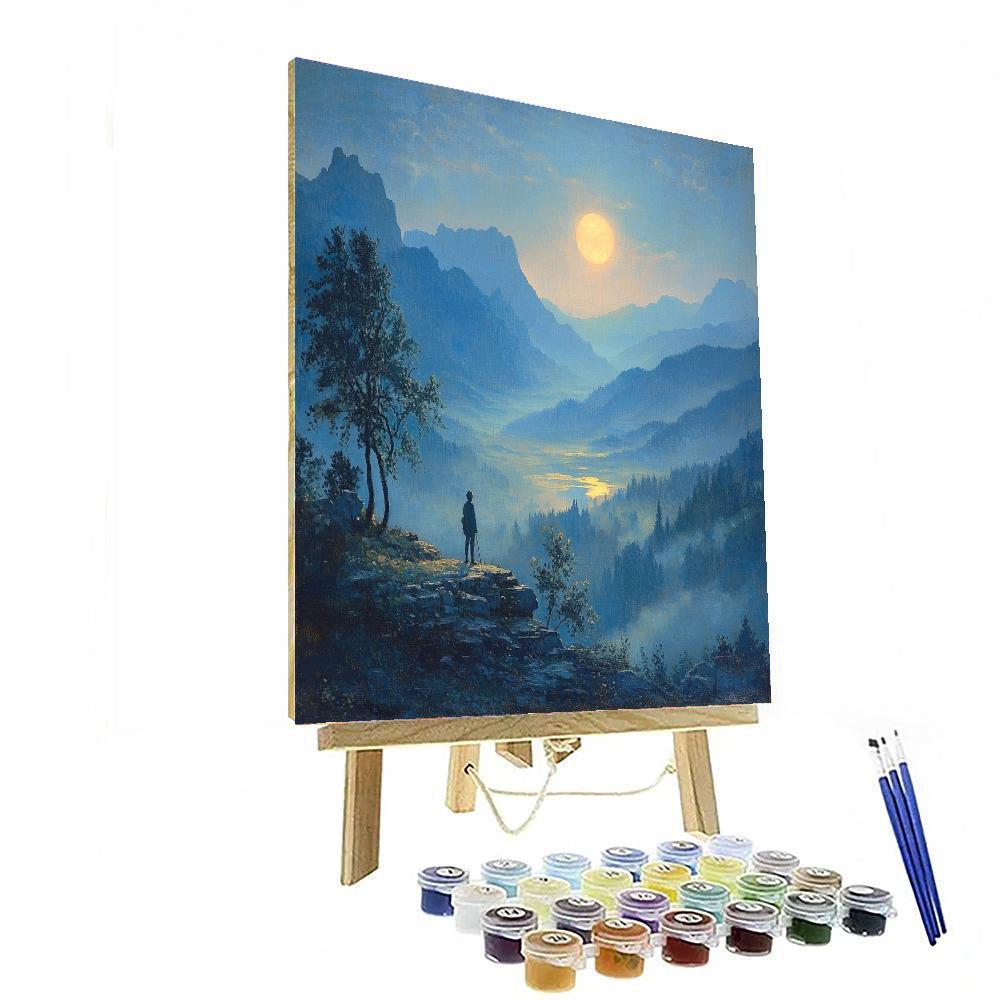 Caspar David Friedrich Inspired Nocturnal Harmony  Paint By Numbers Kits