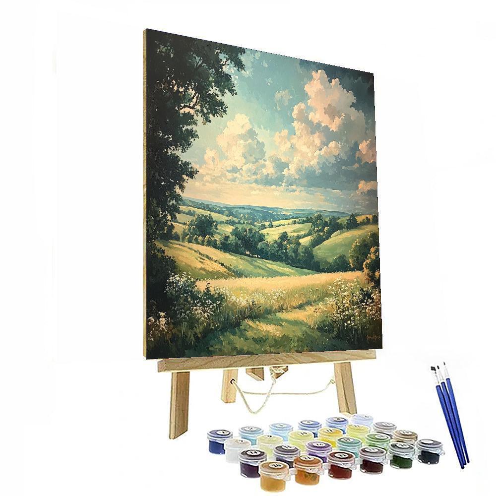 Thomas Gainsborough Inspired Idyllic Countryside Serenade  Paint By Color