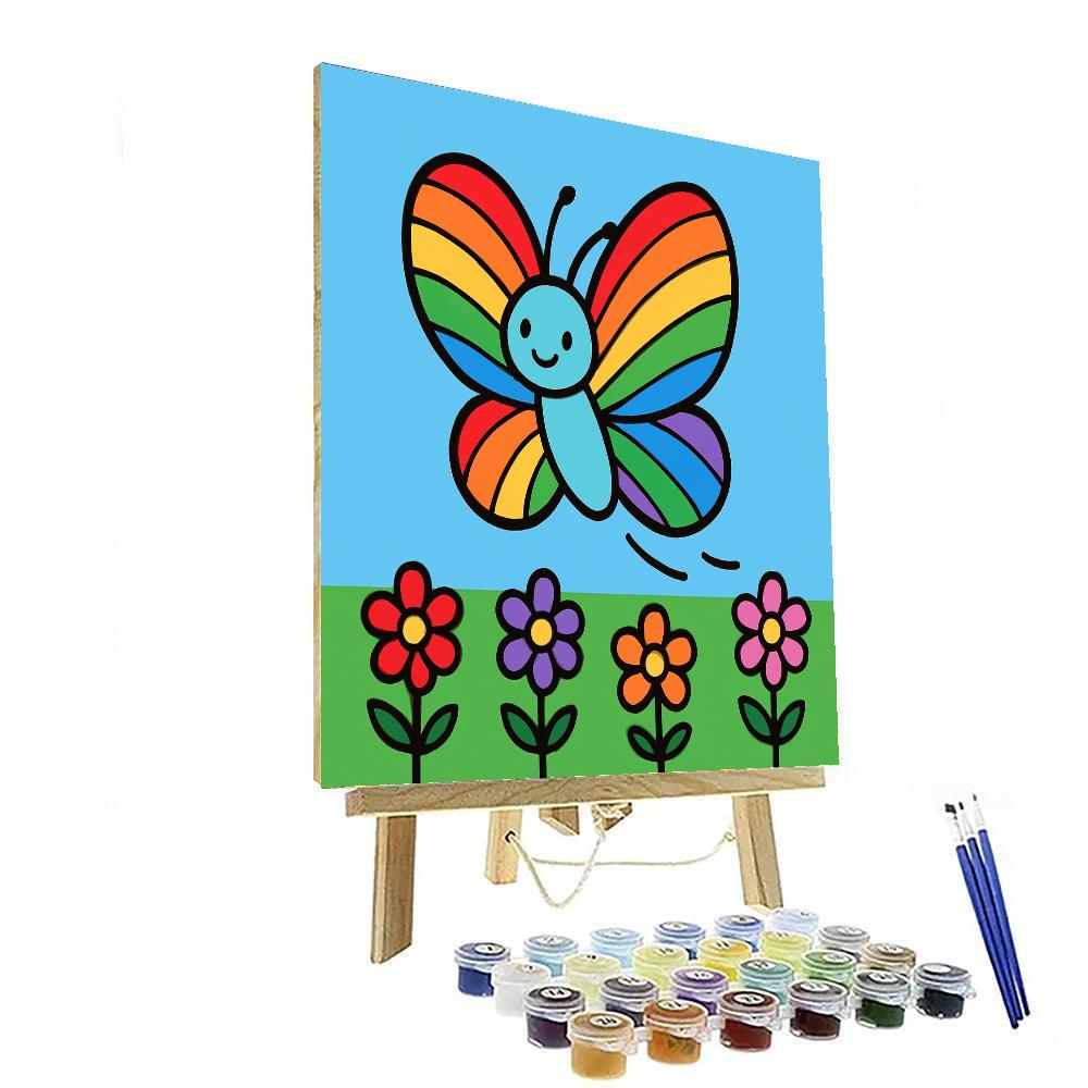 Rainbow Butterfly Adventure Painting By Numbers Kit