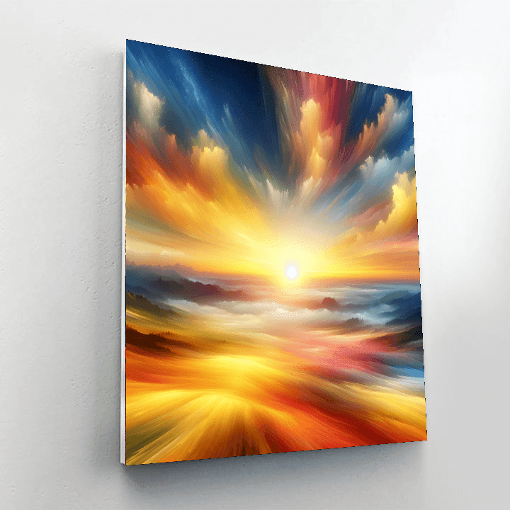 Radiant Sunrise Glow Number Painting