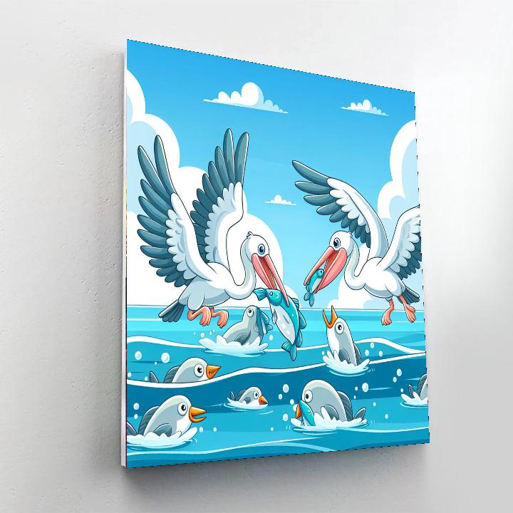 Peppy Pelicans Numbered Painting Kits