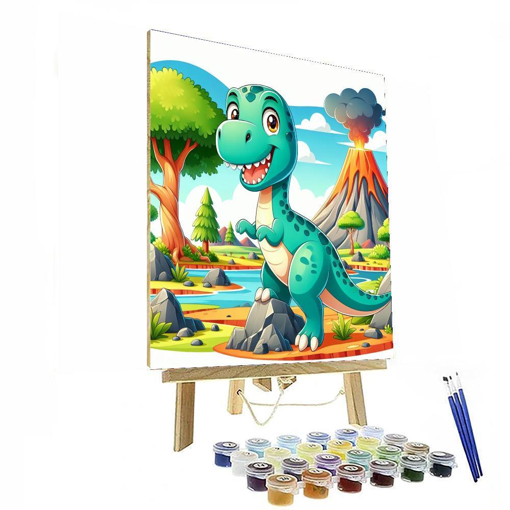 Jolly Dinosaur Painting Number Kit