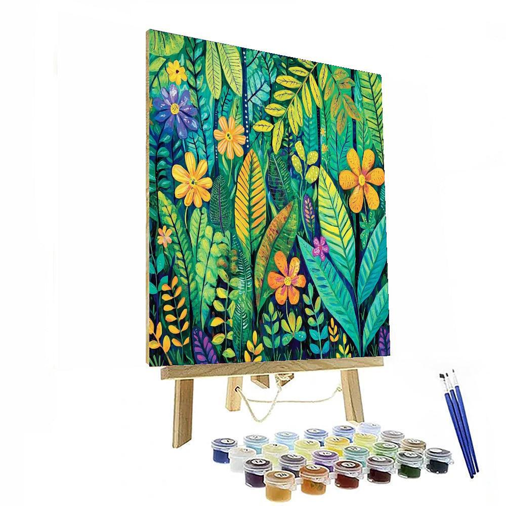 Frida Kahlo Inspired Heart Of The Forest  Numbered Painting Kits