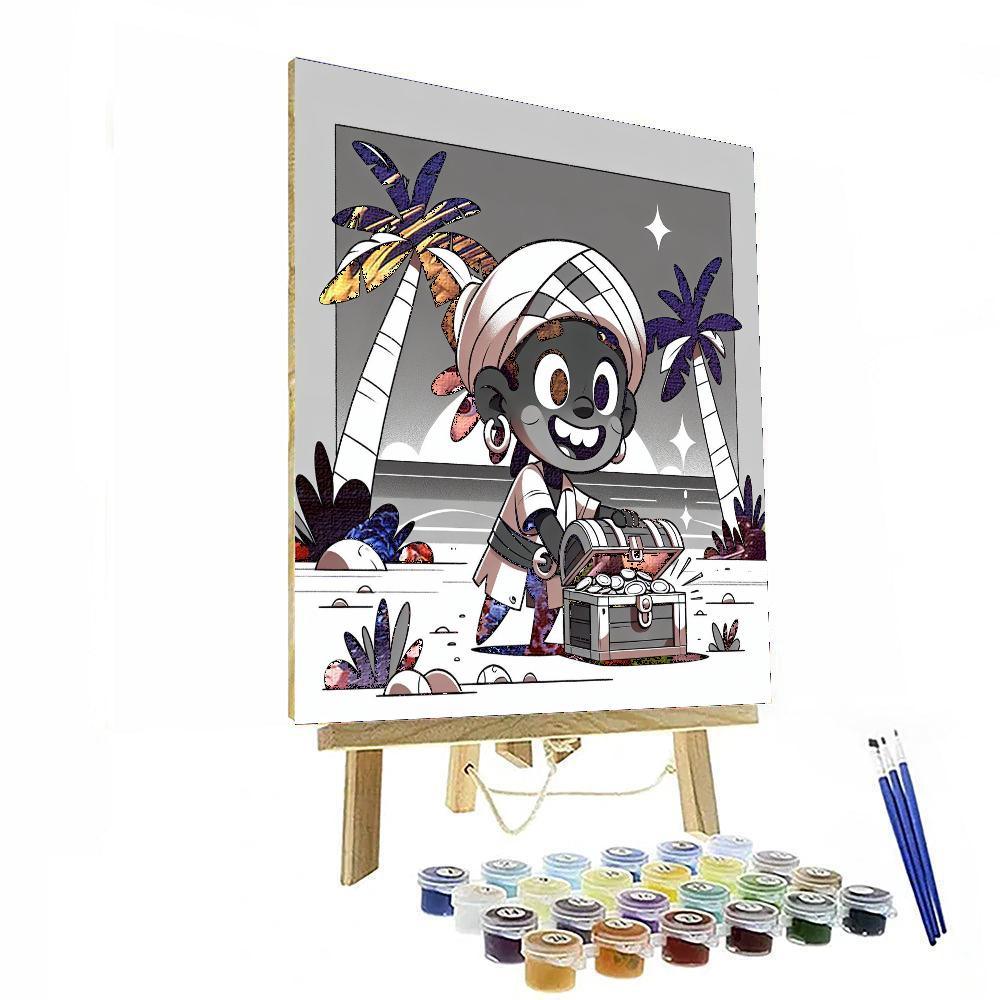 Friendly Pirate Treasure Hunt Number Painting