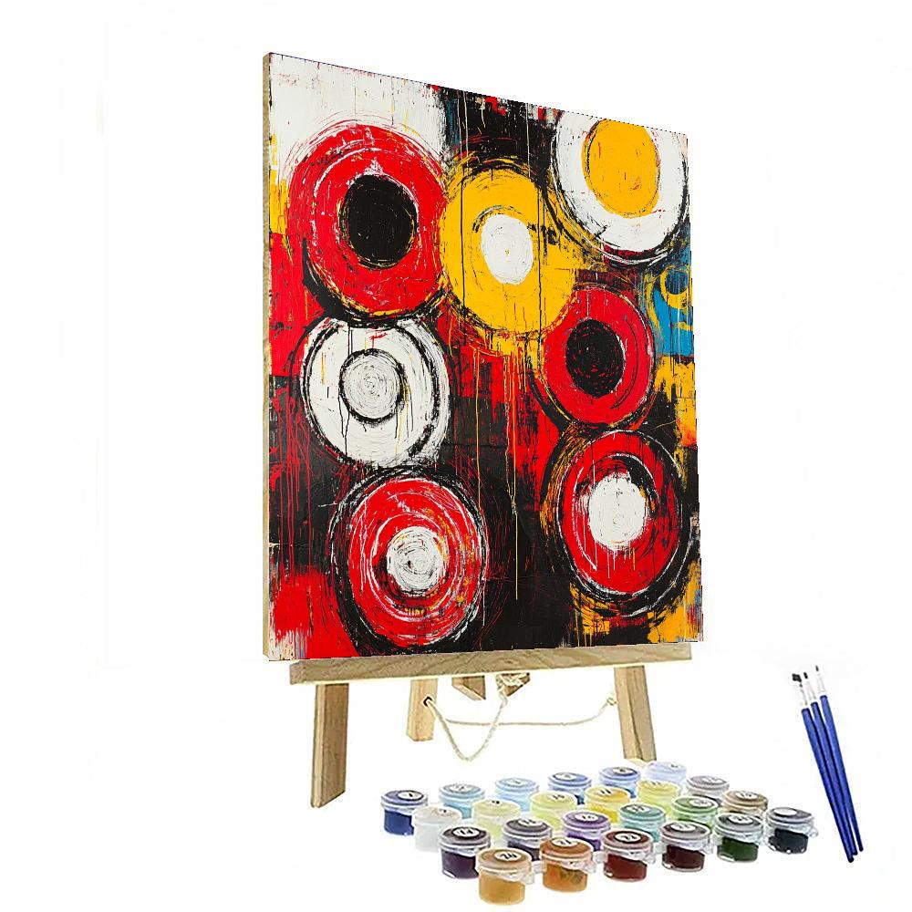 Jean-Michel Basquiat Inspired Circles Of Influence  Paint By Numbers