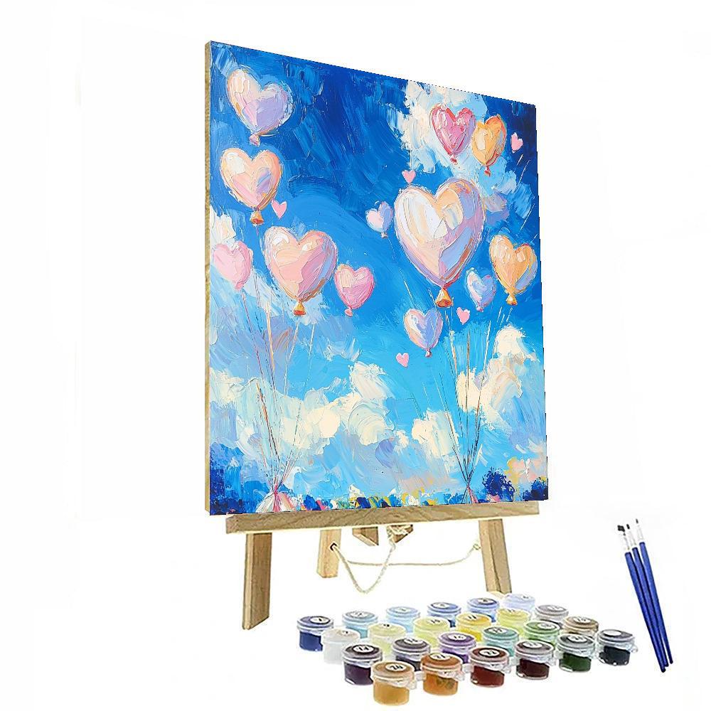Hearts In The Breeze DIY Paint By Numbers