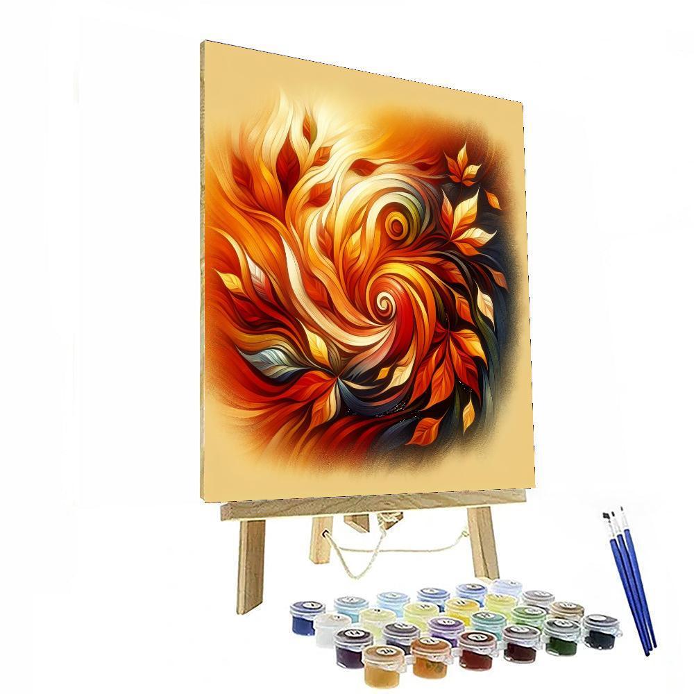 Abstract Autumn Vibes Painting By Numbers Kit